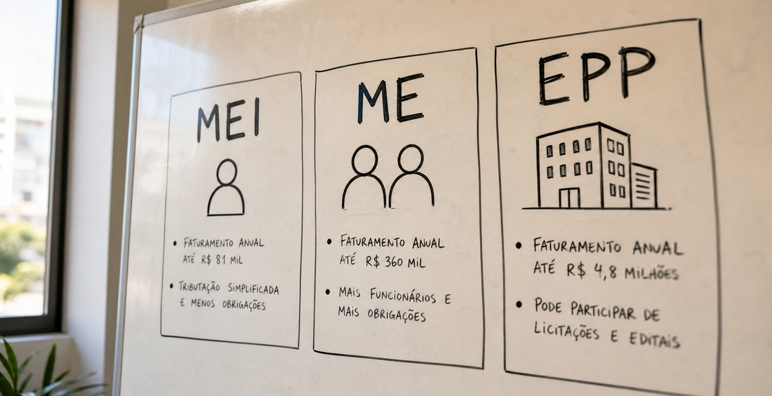 MEI, ME ou EPP: qual o enquadramento certo para o seu negócio (e quando mudar)
