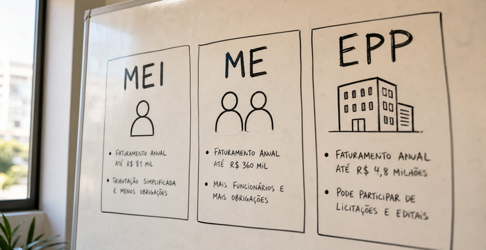 MEI, ME ou EPP: qual o enquadramento certo para o seu negócio (e quando mudar)
